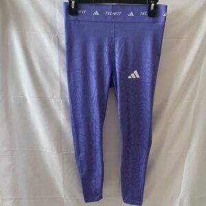 ADIDAS Tech Fit Training Tights in Dark Lilac Sz MEDIUM